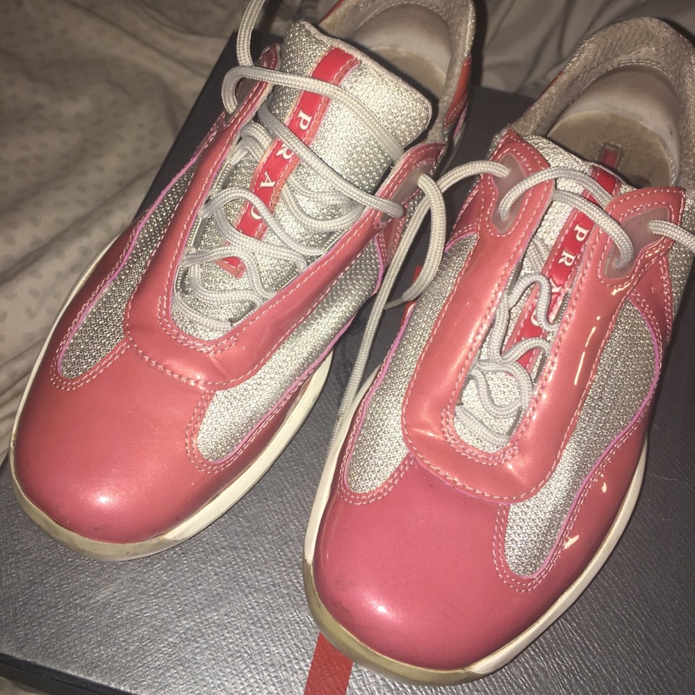Pink authentic Prada sneakers